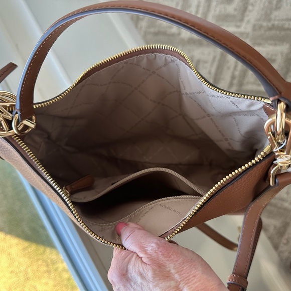 Michael Kors Brown Leather Hobo Shoulder Bag - Picture 3 of 7